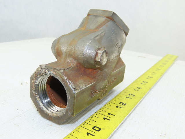 Powell B-1446 200 Y-Pattern Swing Check Valve Stainless Steel 1" NPT