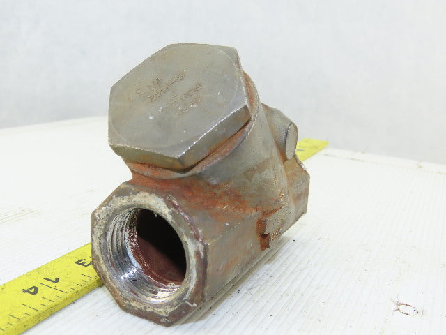 Powell B-1446 200 Y-Pattern Swing Check Valve Stainless Steel 1" NPT