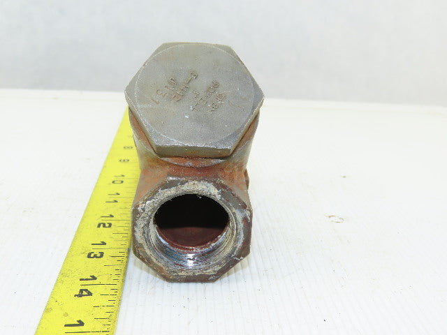 Powell B-1446 200 Y-Pattern Swing Check Valve Stainless Steel 1" NPT