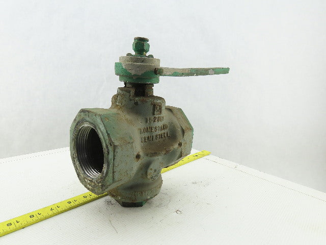 Homestead 1529B1 FIG-611 Semi Steel Plug Valve 2-1/2" NPT 200 OWG W/Handle