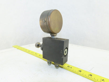 Parker GT420S Hydraulic Isolator Valve W/Gauge