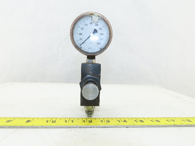 Parker GT420S Hydraulic Isolator Valve W/Gauge