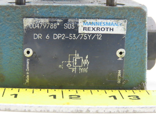 Rexroth DR 6 DP2-53/75Y/12 Direct Operated Pressure Reducing Hydraulic Valve