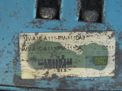 Mac MV-A1C-A-111-PM-DA9 Pneumatic Manifold 3 Valve Assembly 120V