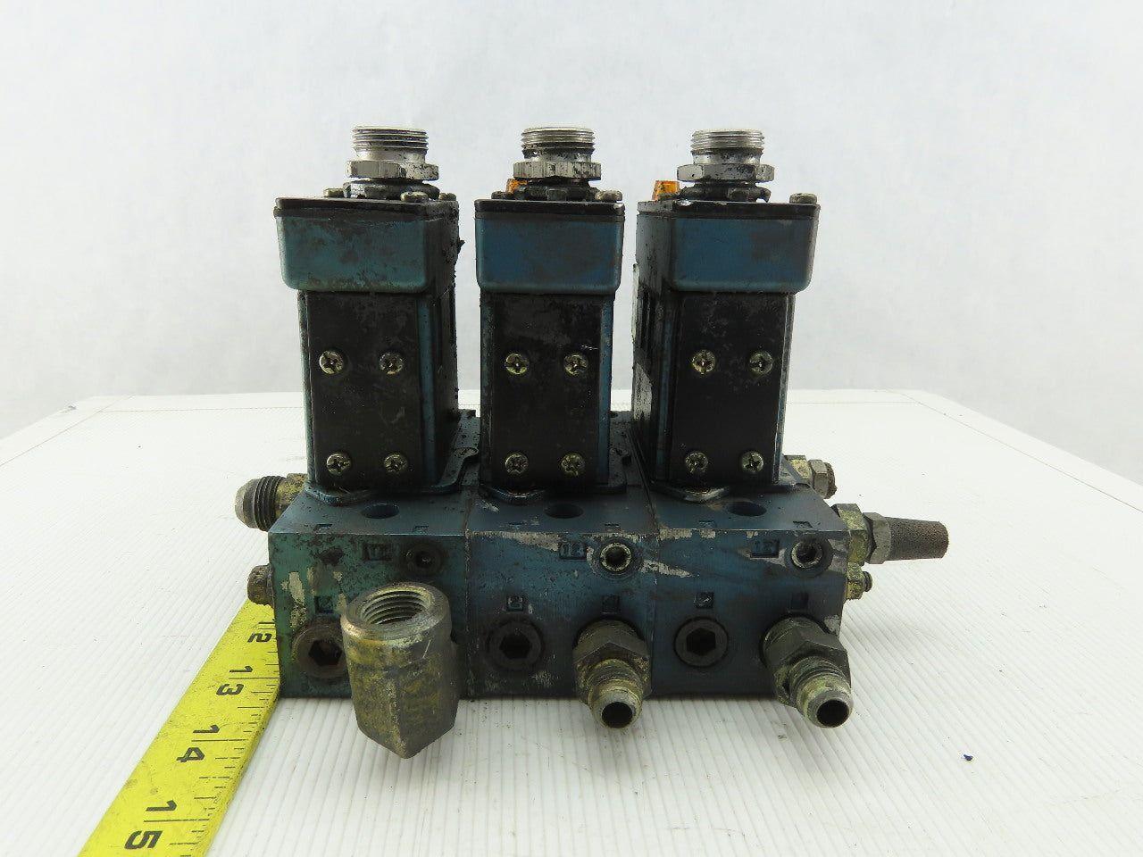 Mac MV-A1C-A-111-PM-DA9 Pneumatic Manifold 3 Valve Assembly 120V