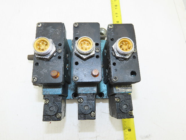 Mac MV-A1C-A-111-PM-DA9 Pneumatic Manifold 3 Valve Assembly 120V
