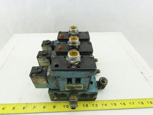 Mac MV-A1C-A-111-PM-DA9 Pneumatic Manifold 3 Valve Assembly 120V