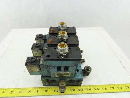 Mac MV-A1C-A-111-PM-DA9 Pneumatic Manifold 3 Valve Assembly 120V