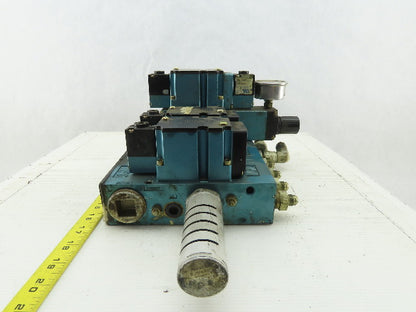 Mac 6311D-211PM-111DA Pneumatic Manifold 3 Valve Assembly 120V
