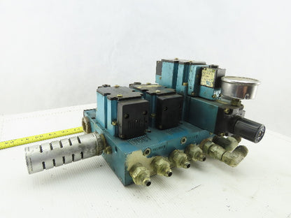 Mac 6311D-211PM-111DA Pneumatic Manifold 3 Valve Assembly 120V