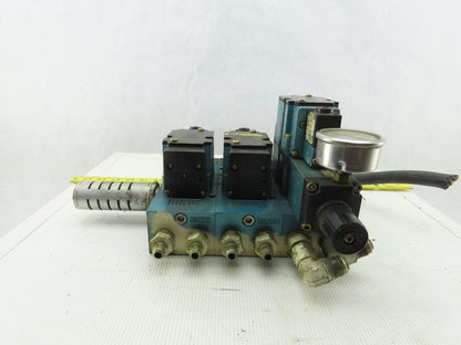 Mac 6311D-211PM-111DA Pneumatic Manifold 3 Valve Assembly 120V