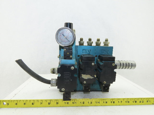 Mac 6311D-211PM-111DA Pneumatic Manifold 3 Valve Assembly 120V