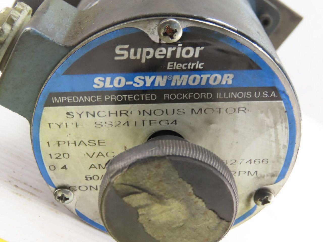 Superior Electric SS241ETG4 Synchronous Stepping Motor 120V 50/60Hz 9:1 Ratio
