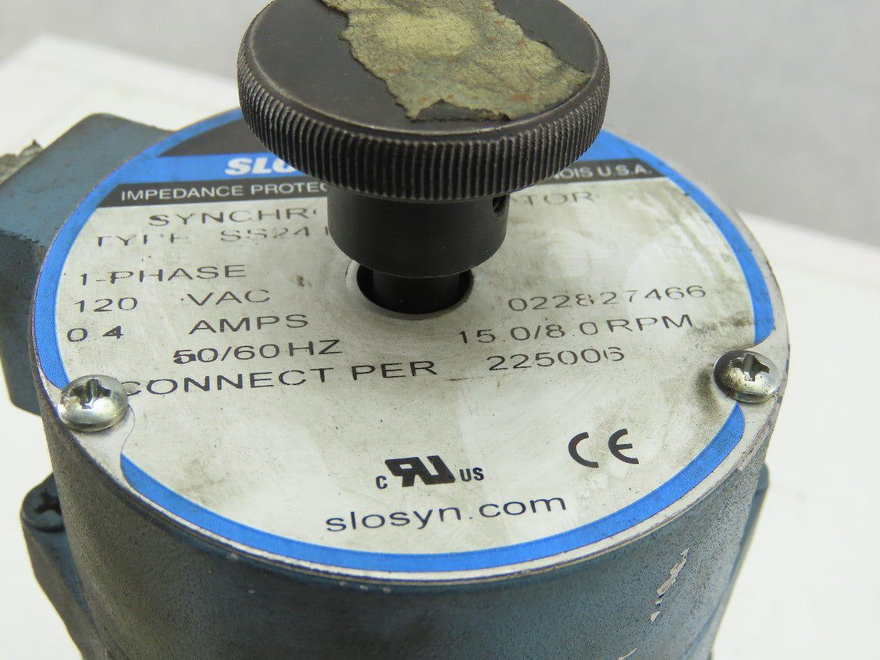 Superior Electric SS241ETG4 Synchronous Stepping Motor 120V 50/60Hz 9:1 Ratio
