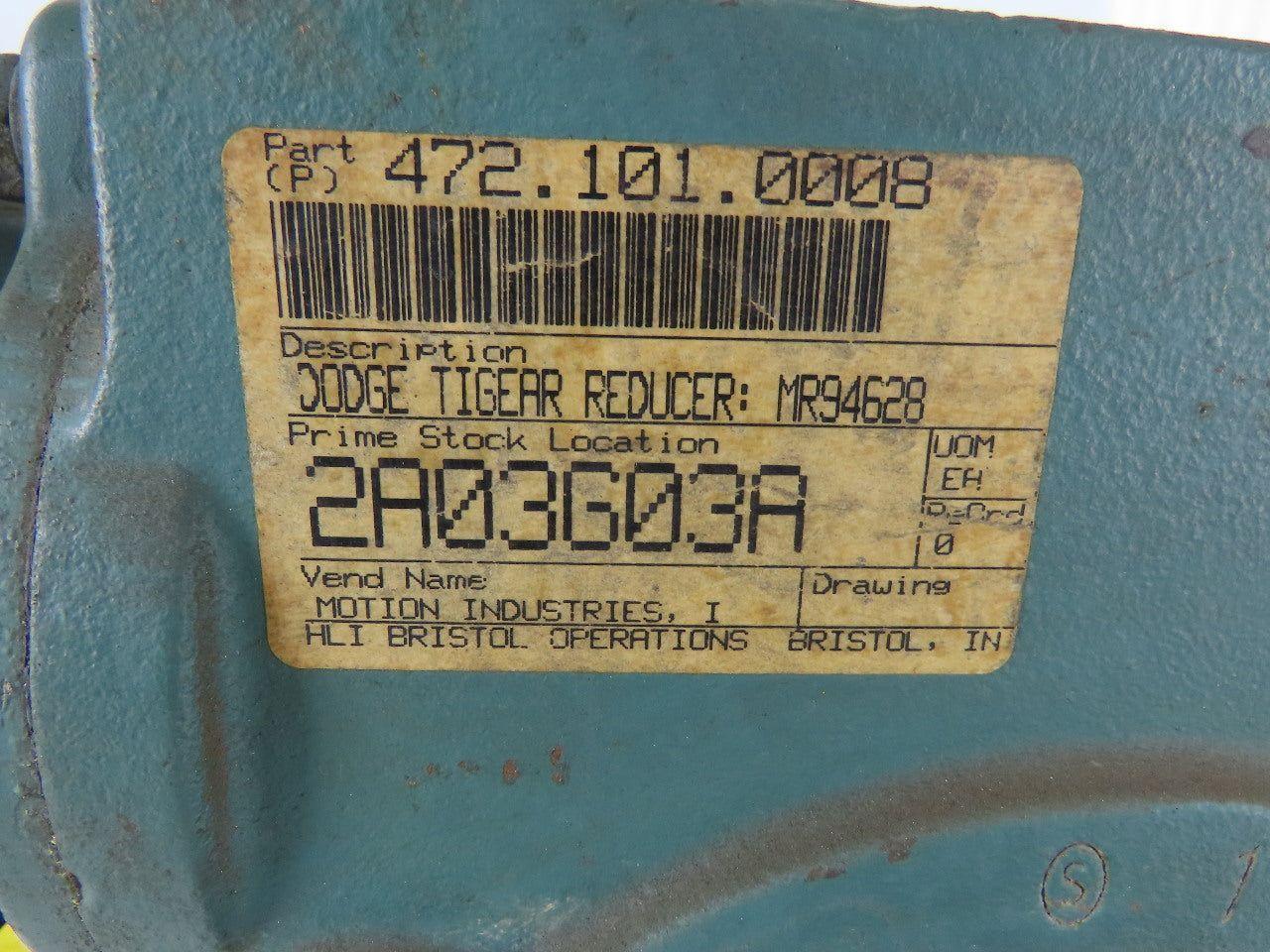 Dodge Tigear 2 Size 35 Worm Gear Box Speed Reducer 30:1 Ratio 4.43Hp
