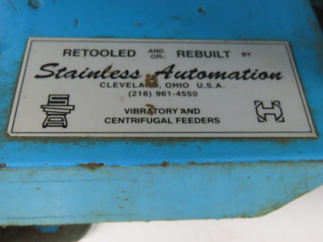 Stainless Automation EB192A Vibratory Small Parts Feeder Bowl 115V 24" Diameter