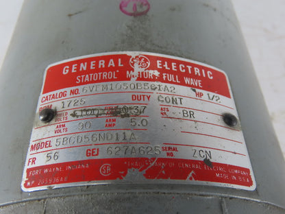 Dodge M613930001 DC Gear Motor W/General Electric Motor & Warner EM 50-40 Brake