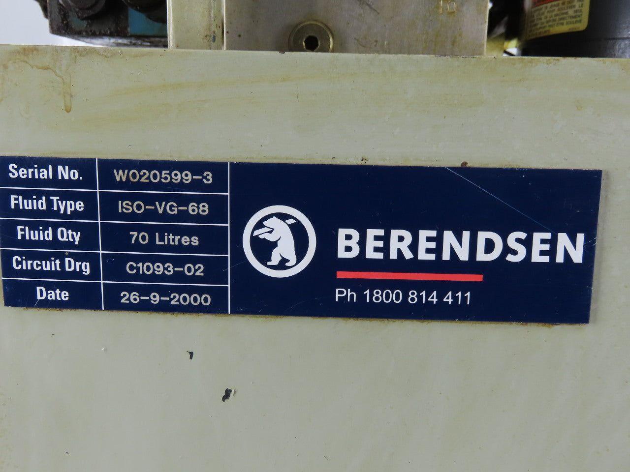 2Hp 19 Gallon Hydraulic Power Unit 208- 230/460V 3Ph W/HD49AA2A11A Pump