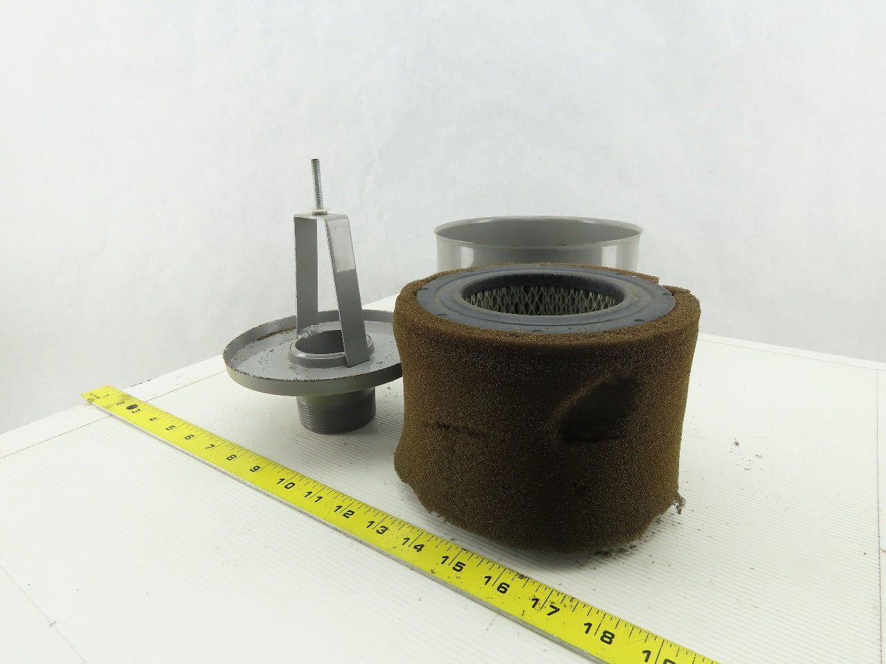 Air-Tran Intake Filter Silencer 2"NPT 7-3/4"" OD