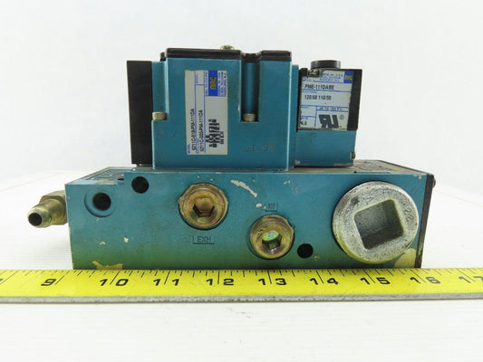 MAC 6211C-518-PM-111DA Pneumatic Air Solenoid Valve W/PME-111DABE 120V Coil