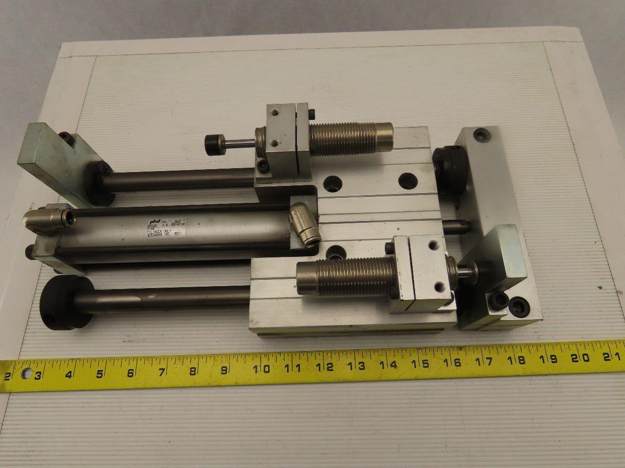 PHD SEC25x6-BS-BT-G Linear Slide & Cylinder Assembly 6" Stroke W/2 Dampers