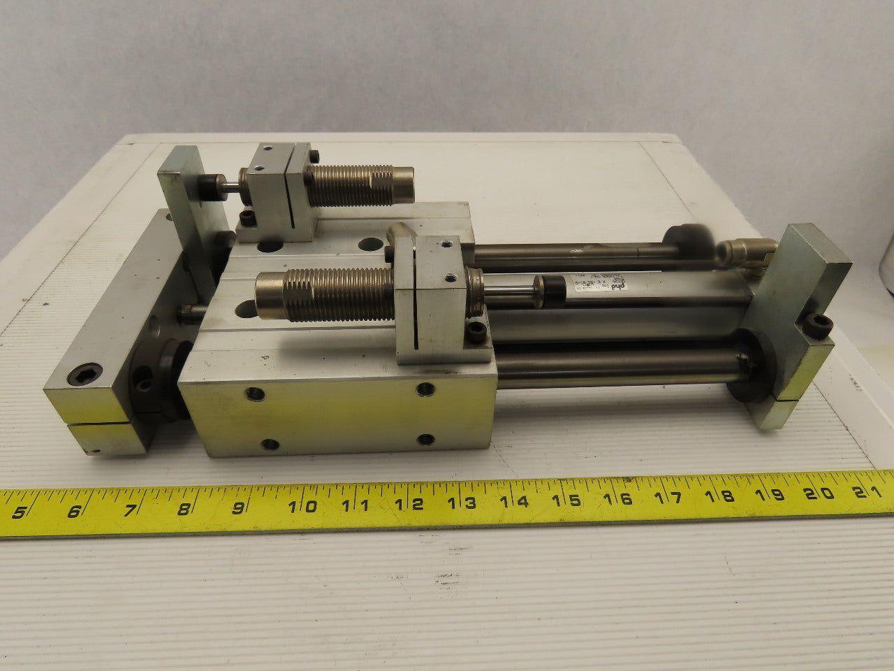 PHD SEC25x6-BS-BT-G Linear Slide & Cylinder Assembly 6" Stroke W/2 Dampers