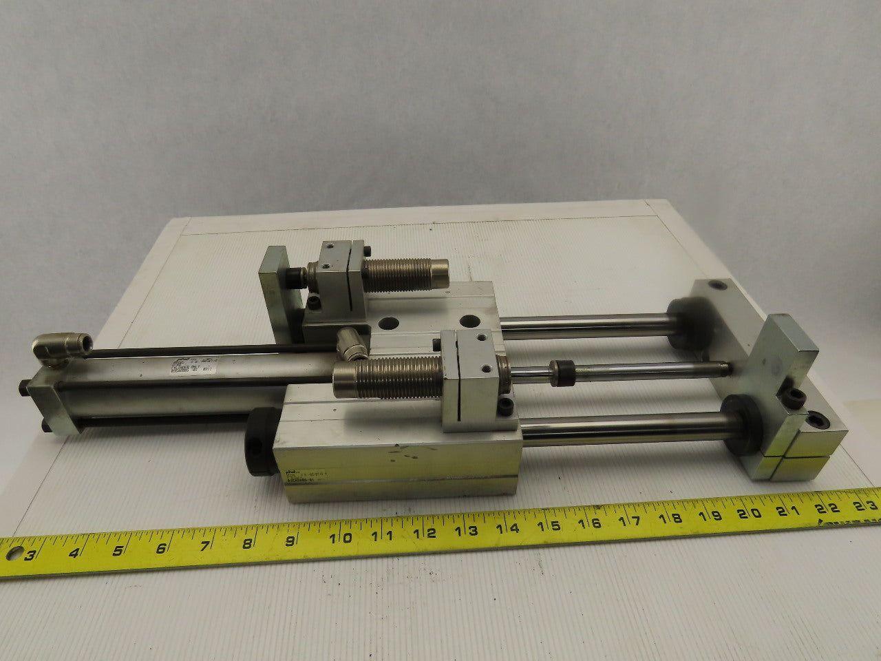 PHD SEC25x6-BS-BT-G Linear Slide & Cylinder Assembly 6" Stroke W/2 Dampers