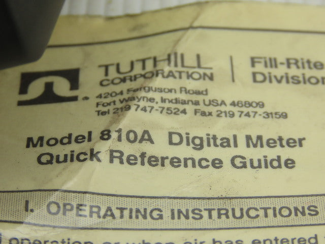 Tuthill 810GR Digital Flow Meter
