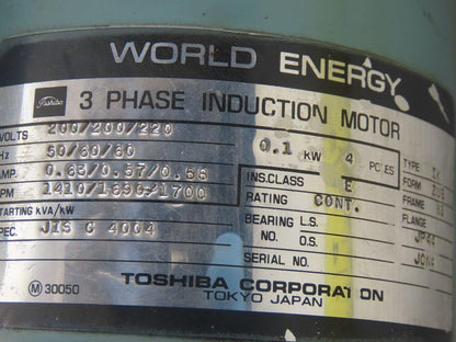 World Energy GTR GOB-4217 1KW 200/220V 3Ph 4.51/4.53RPM Inline Gear Motor