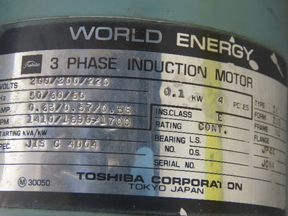 World Energy GTR GOB-4217 1KW 200/220V 3Ph 4.51/4.53RPM Inline Gear Motor