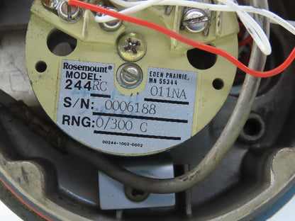 Rosemount Model 244RC-011NA Temperature Transmitter /Transducer 0-300°C 3/4" NPT