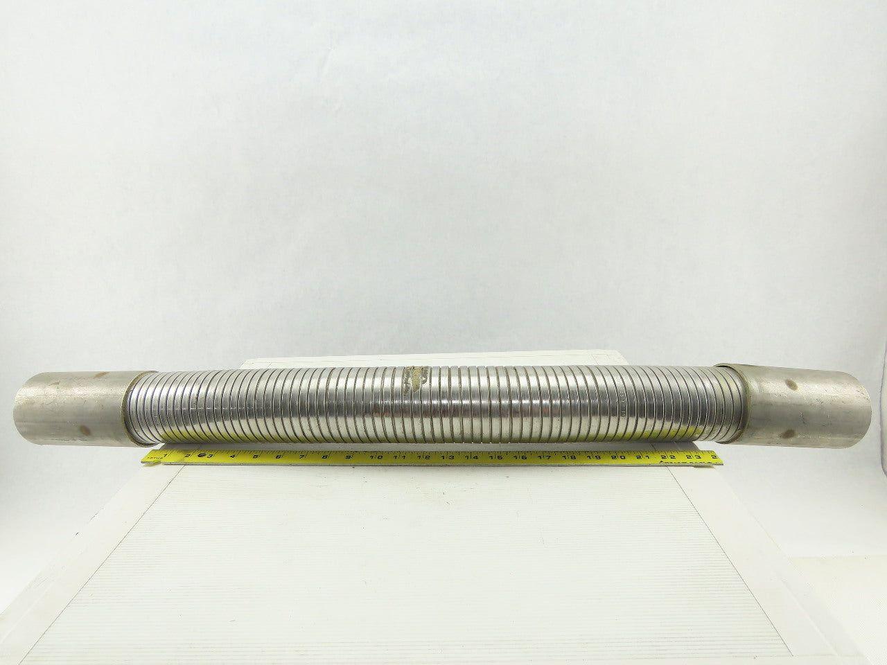 Hose Master 3-1/2" OD x 37-3/4" Stripwound Stainless Steel Flexible Hose