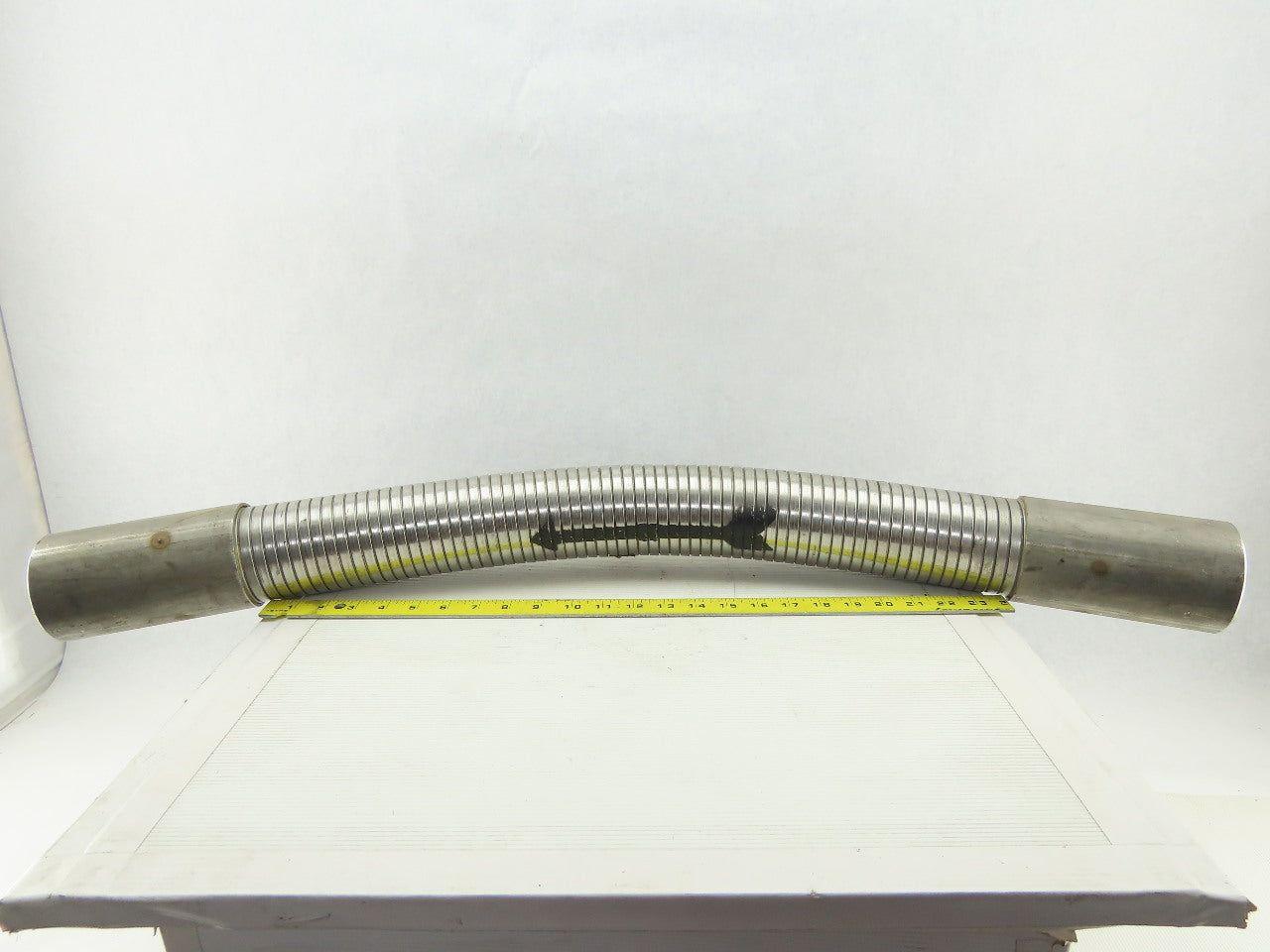 Hose Master 3-1/2" OD x 37-3/4" Stripwound Stainless Steel Flexible Hose