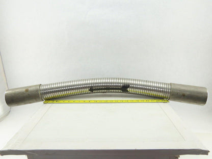 Hose Master 3-1/2" OD x 37-3/4" Stripwound Stainless Steel Flexible Hose