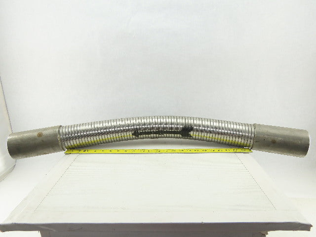 Hose Master 3-1/2" OD x 37-3/4" Stripwound Stainless Steel Flexible Hose