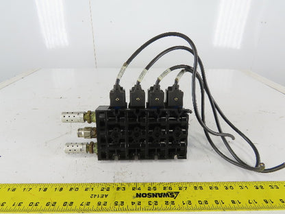 Rexroth PW67697-5C  4 Pneumatic Valves 24VDC Coil Manifold Assembly