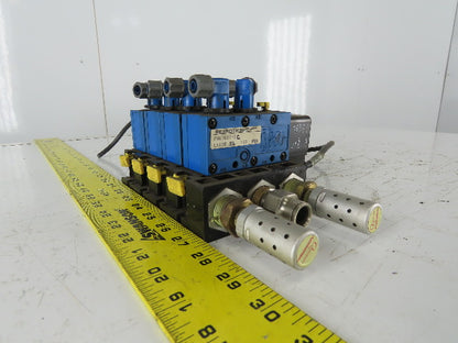Rexroth PW67697-5C  4 Pneumatic Valves 24VDC Coil Manifold Assembly