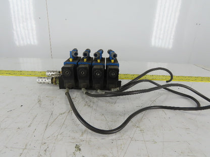 Rexroth PW67697-5C  4 Pneumatic Valves 24VDC Coil Manifold Assembly