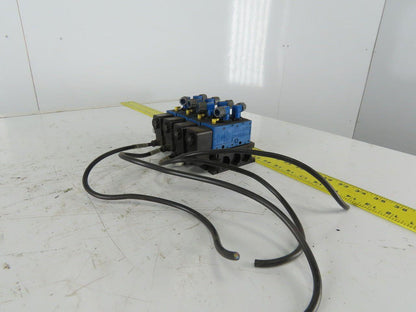 Rexroth PW67697-5C  4 Pneumatic Valves 24VDC Coil Manifold Assembly