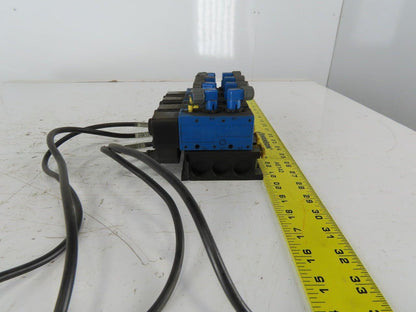 Rexroth PW67697-5C  4 Pneumatic Valves 24VDC Coil Manifold Assembly
