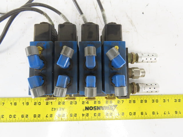 Rexroth PW67697-5C  4 Pneumatic Valves 24VDC Coil Manifold Assembly