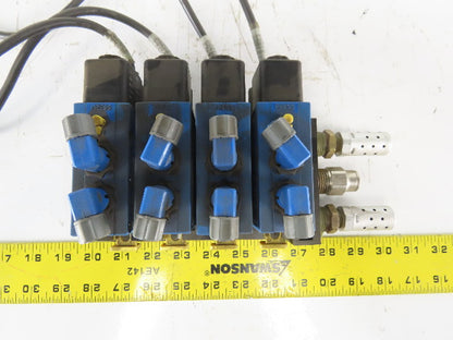 Rexroth PW67697-5C  4 Pneumatic Valves 24VDC Coil Manifold Assembly