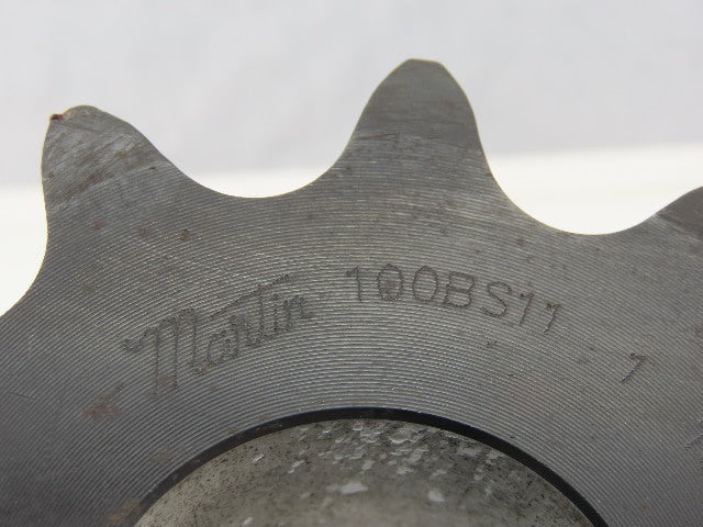 Martin 100BS11 11 Tooth Single Roller Chain Sprocket 1-15/16" Keyed Bore