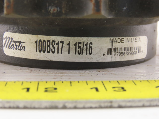 Martin 100BS17 17 Tooth Single Roller Chain Sprocket 1-15/16" Keyed Bore