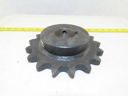 Martin 100BS17 17 Tooth Single Roller Chain Sprocket 1-15/16" Keyed Bore