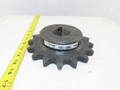 Martin 100BS17 17 Tooth Single Roller Chain Sprocket 1-15/16" Keyed Bore
