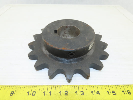 Martin 100BS17 17 Tooth Single Roller Chain Sprocket 1-15/16" Keyed Bore
