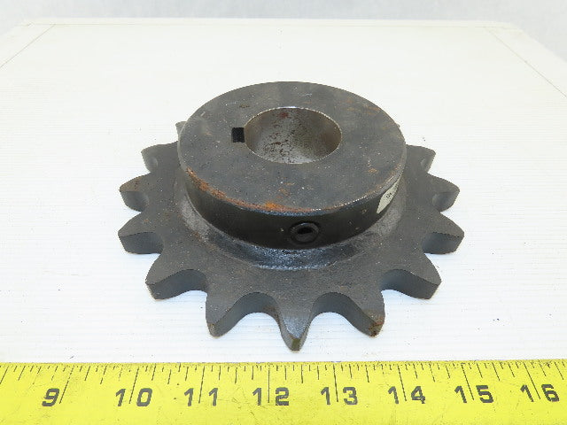 Martin 100BS17 17 Tooth Single Roller Chain Sprocket 1-15/16" Keyed Bore