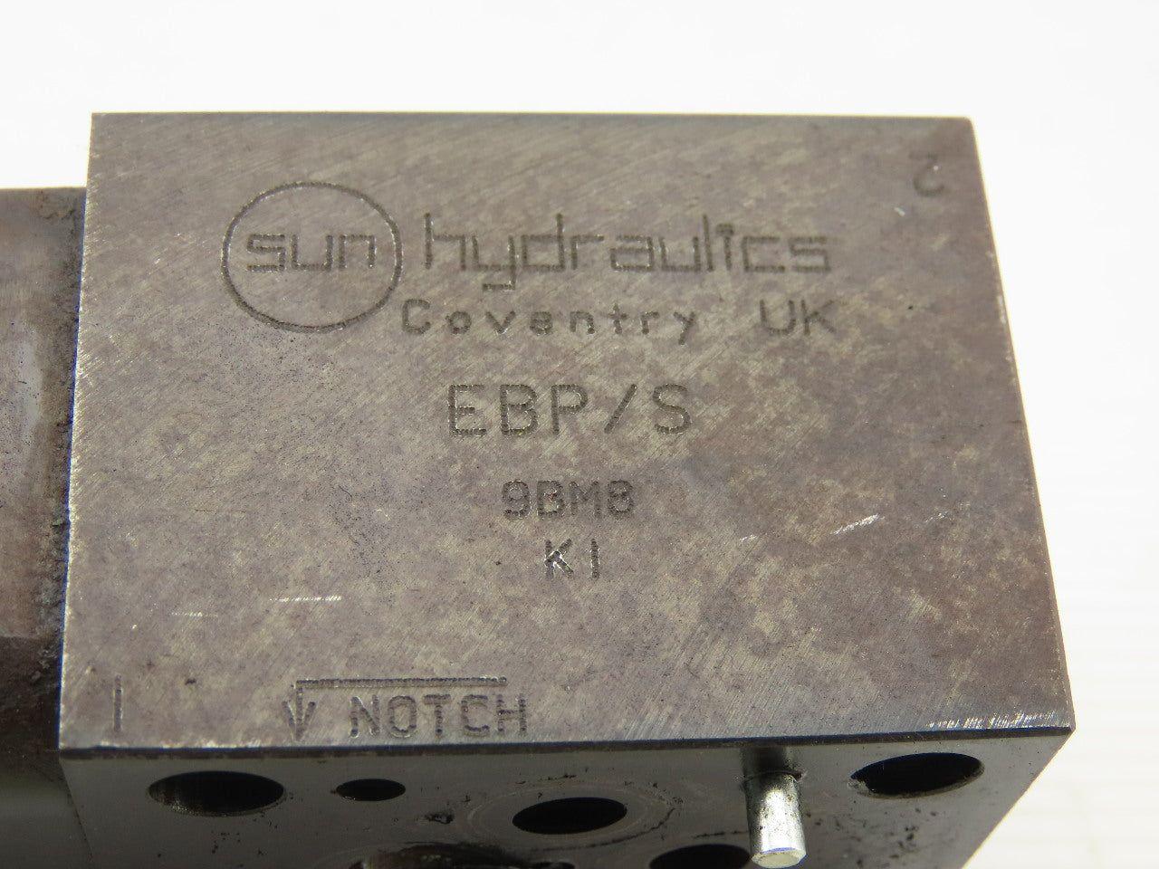Sun Hydraulics EBS/S 9BM8 Hydraulic Valve W/9BJ9 Cartridge
