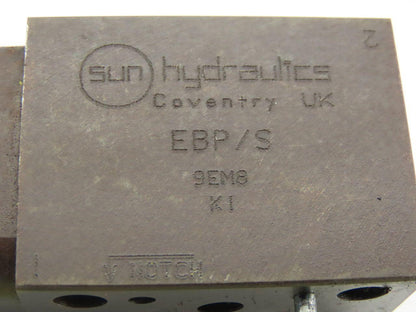 Sun Hydraulics EBS/S 9BM8 Hydraulic Valve W/9BKS8 Cartridge